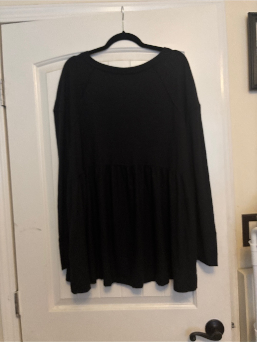 Free People Black Long Sleeve Babydoll Tunic - Picture 8 of 9